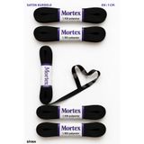 Mortex Siyah Saten Kurdele 1cm 10mt - Bohça, Nikah, Nişan, Çeyiz, Hediye, Süsleme İçin Kurdele