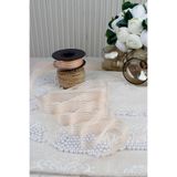 Mortex Somon Hilton Çizgili Şifon Kurdele 2.5 cm 20 mt - Bohça, Nikah, Nişan, Çeyiz, Hediye, Süsleme, Parti