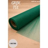 Mortex Zümrüt Yeşil İran Grek Tül Boy 1 Mt En 70 Cm Nişan Kına Düğün Bohça Kapı Doğum Parti Çeyiz Süslemesi