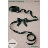 Mortex Zümrüt Yeşili Saten Kurdele 2 cm 10mt - Bohça, Nikah, Nişan, Çeyiz, Hediye, Süsleme,Doğum Günü,Parti