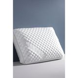 MORVELLA Kolajen Collagen Güzellik Yastığı, Ortopedik Orijinal Döküm Bütün Sünger Visco Omuz/boyun Destekli Yastık - 60 x 40 x 15 cm - Ekru