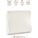 MORVELLA Medikal Boyun Destekli Çift Taraflı Ortopedik Visco Visko Yastık 51 x 41 x 13-11 cm - 51 x 41 x 13 cm - Beyaz