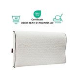 MORVELLA Medipure Lacivert Biyeli Medikal, Boyun Destekli Ortopedik Mini Visco Yastık 50X30X9-11 cm - 50 x 30 cm - Beyaz