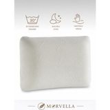 MORVELLA Ortopedik, Sertifikalı Visco Visko Bütün Sünger Yastık 60X40X15 cm Omuz/boyun Destekli - 60 x 40 x 15 cm - Beyaz