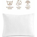 MORVELLA Soffina Serisi Spagetti Visco Sünger Yastık 50X70 cm 1200 gr - 50 x 70 cm - Beyaz