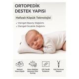 Morvella Somni Ortopedik Bebekler Için Nefes Alabilen Yastık Visco Yastık 40x25x5CM