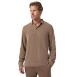 Morven Erkek A-Kahverengi Trend Düğmeli Polo Yaka Sweatshirt