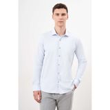 Morven Erkek A. Mavi Basic Düz Desen Italyan Yaka Slim Fit Gömlek - Buz Mavisi