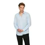 Morven Erkek A. MAVİ Basic Regular Fit Sert Yaka Gömlek