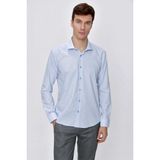 Morven Erkek A. Mavi Basic Slim Fit Dar Kesim Gömlek - XS - Buz Mavisi