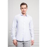 Morven Erkek A. Mavi Pamuk Trend Slim Fit Italyan Yaka Gömlek - Buz Mavisi