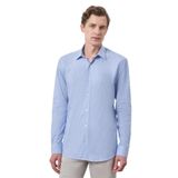 Morven Erkek A. MAVİ Pamuk Trend Slim Fit Sert Yaka Gömlek