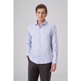 Morven Erkek A.Mavi Polyester Trend Slim Fit Tam İtalyan Yaka Gömlek