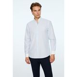 Morven Erkek A. Mavi Slim Fit Dik Yaka Gömlek - 2XL - Buz Mavisi
