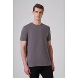 Morven Erkek Antrasit Basic Bisiklet Yaka Dynamic Fit Pamuk T-Shirt - 2XL