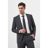 Morven Erkek Antrasit Yün Slim Fit Mono Yaka Takım Elbise - 48 - 6 Drop