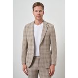 Morven Erkek Bej Trend Slim Fit Mono Yaka Takım Elbise