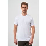 Morven Erkek Beyaz Basic Bisiklet Yaka Dynamic Fit Rahat Kesim T-Shirt