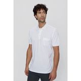 Morven Erkek Beyaz Basic Düz %100 Pamuk Battal Geniş Kesim Kısa Kollu Polo Yaka Tişört - 3XL