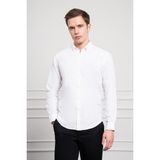 Morven Erkek Beyaz Pamuk Trend Dynamic Fit Rahat Kesim Gömlek - 2XL