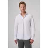 Morven Erkek Beyaz Trend Düz Slim Fit Tam Italyan Yaka Relaxible Gömlek - 2XL