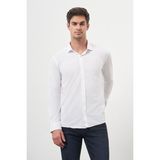 Morven Erkek Beyaz Trend Slim Fit Italyan Yaka Gömlek - 2XL