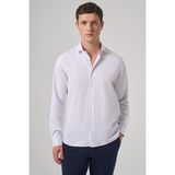 Morven Erkek Beyaz Trend Slim Fit Italyan Yaka Gömlek - XL