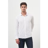 Morven Erkek Beyaz Trend Slim Fit İtalyan Yaka Gömlek