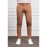 Morven Erkek Camel Slim Fit Dar Kesim Chino Pantolon