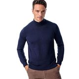 Morven Erkek Dinamik Fit Basic Yarım Balıkçı Triko Kazak Lacivert 3XL