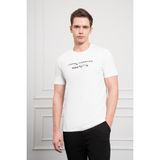 Morven Erkek Ekru Trend Bisiklet Yaka Pamuk Dinamik Fit T-Shirt - 2XL