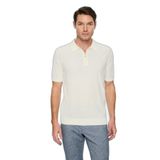 Morven Erkek Ekru Trend Polo Yaka Rayon Triko T-Shirt