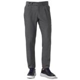 Morven Erkek Füme Poliviskon Trend Desenli Slim Fit Çift Pile Pantolon