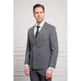 Morven Erkek Füme Trend Kruvaze Slim Fit Dar Kesim Sivri Yaka Takım Elbise - 44 - 6 Drop