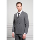 Morven Erkek Füme Trend Kruvaze Slim Fit Dar Kesim Sivri Yaka Takım Elbise