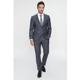MORVEN Erkek Gri Basic Slim Fit Takım Elbise