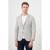 Morven Erkek Gri Örme Slim Fit Torba Cep Mono Yaka Spor Ceket - 46 - 6 Drop