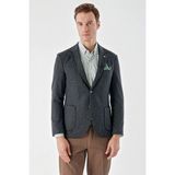 Morven Erkek Gri Örme Slim Fit Torba Cep Mono Yaka Spor Ceket - 50 - 6 Drop
