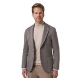 Morven Erkek Gri Örme Trend Desenli Slim Fit Mono Yaka Ceket