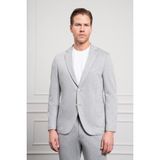 Morven Erkek Gri Poliviskon Trend Örme Çizgili Slim Fit Mono Yaka Takım Elbise - 52 - 6 Drop