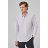 Morven Erkek Gri Slim Fit Sert Yaka Gömlek