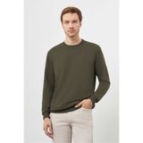 Morven Erkek Haki Basic Bisiklet Yaka Sweat-shirt