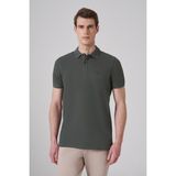 Morven Erkek Haki Basic Polo Yaka Dynamic Fit T-Shirt - XL
