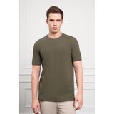 Morven Erkek Haki Trend Bisiklet Yaka Dinamik Fit T-Shirt - XL