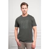 Morven Erkek Haki Trend Dinamik Fit Bisiklet Yaka T-Shirt