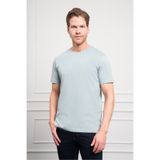 Morven Erkek İndigo Basic Bisiklet Yaka Dynamic Fit Pamuk T-Shirt