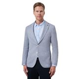 Morven Erkek İndigo Örme Slim Fit Mono Yaka Ceket