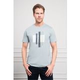 Morven Erkek İndigo Trend Bisiklet Yaka Dinamik Fit Pamuk T-Shirt