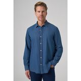 Morven Erkek Indigo Trend Dynamic Fit Denim Gömlek - İndigo - 2XL