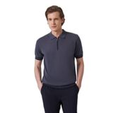 Morven Erkek İndigo Trend Fermuarlı Polo Yaka Triko T-Shirt